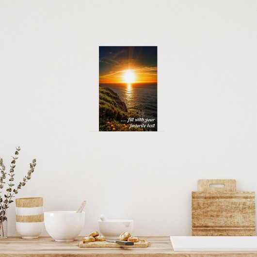 Sunset in Cabo de Roca Poster (Keuken)