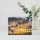 Sunset in Californië met Palm Trees Briefkaart (Staand voorkant)
