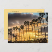 Sunset in Californië met Palm Trees Briefkaart (Voorkant / Achterkant)