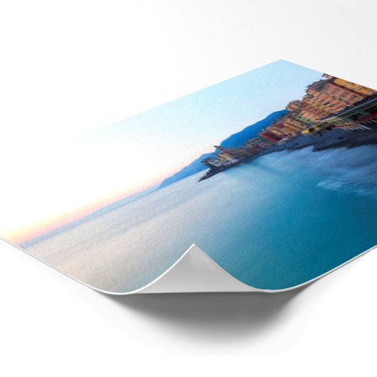 Sunset in Camogli Poster (Hoek)