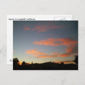 Sunset in Campbell, Californië Briefkaart (Voorkant / Achterkant)