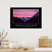 Sunset in Canadian Rockies Poster w/ Border (Keuken)