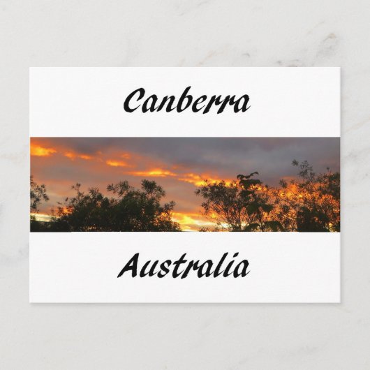 Sunset in Canberra Briefkaart (Voorkant)
