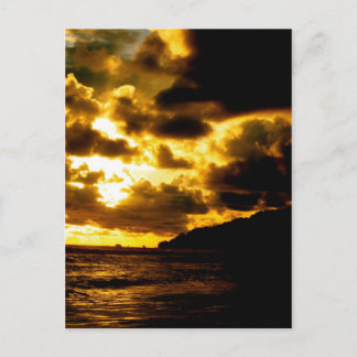 Sunset in Carate, Costa Rica Briefkaart