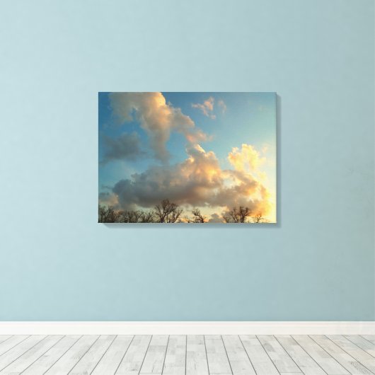 Sunset in central Illinois Canvas Afdruk (Insitu (Houten vloer))