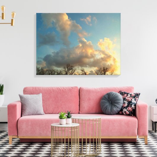 Sunset in central Illinois Canvas Afdruk (Insitu (Woonkamer))