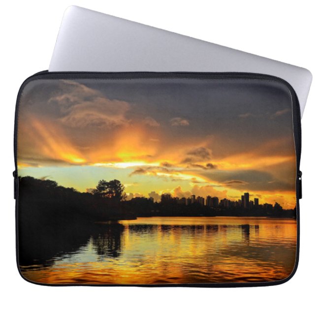 Sunset in City Lonrina, Brazilië Laptop Sleeve (Voorkant)