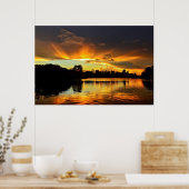 Sunset in City Lonrina, Brazilië Poster (Keuken)