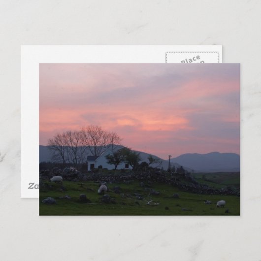 Sunset in Connemara County Galway Ireland in the I Briefkaart (Voorkant / Achterkant)