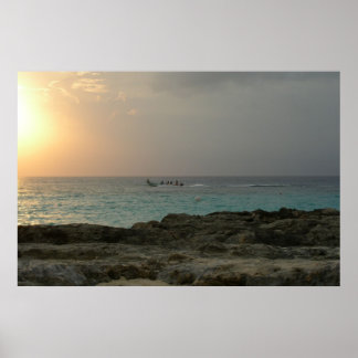 Sunset in Cozumel Poster