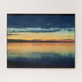 SUNSET IN DE AVOND OP CAYUGA LAKE LEGPUZZEL (Horizontaal)