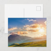 Sunset in de bergen briefkaart (Voorkant / Achterkant)