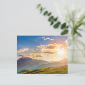 Sunset in de bergen briefkaart (Staand voorkant)