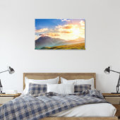 Sunset in de bergen canvas afdruk (Insitu (Slaapkamer))