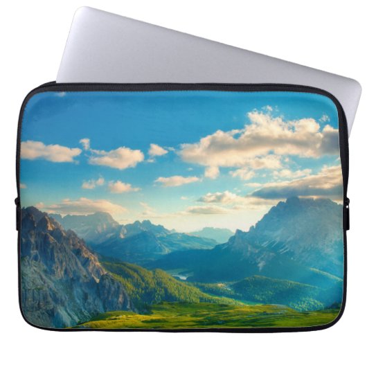 Sunset in de bergen laptop sleeve (Voorkant)