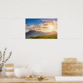 Sunset in de bergen poster (Keuken)