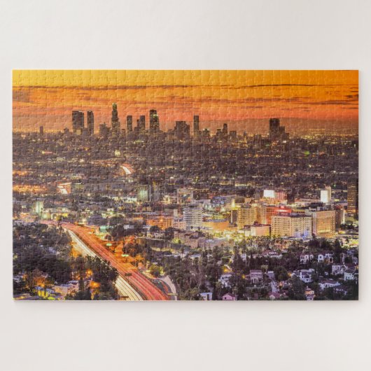 Sunset in de City of Angels Legpuzzel (Horizontaal)