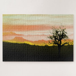 Sunset in de heuvels legpuzzel