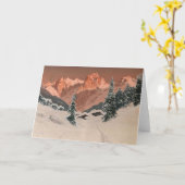 Sunset in de Kaisertal, Snowy Mountains Kaart (Gele Bloem)