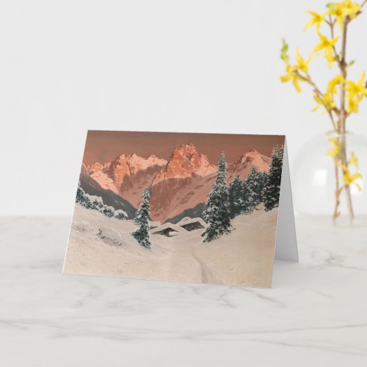 Sunset in de Kaisertal, Snowy Mountains Kaart (Gele Bloem)