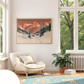 Sunset in de Kaisertal, Snowy Mountains Poster