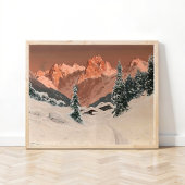 Sunset in de Kaisertal, Snowy Mountains Poster