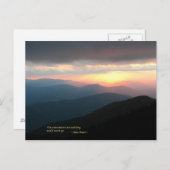Sunset in de Smokies: Mtns bellen/Muir Briefkaart (Voorkant / Achterkant)