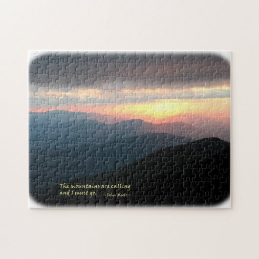 Sunset in de Smokies: Mtns bellen/Muir Legpuzzel (Horizontaal)