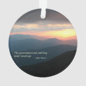Sunset in de Smokies: Mtns bellen/Muir Ornament (achterkant)