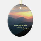 Sunset in de Smokies: Mtns roept Aanpassen Keramisch Ornament (Rechts)