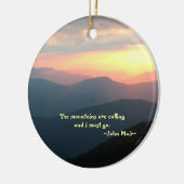 Sunset in de Smokies: Mtns roept Aanpassen Keramisch Ornament (Links)