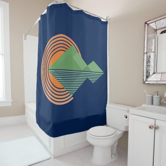 Sunset in de vallei douchegordijn (In situ)