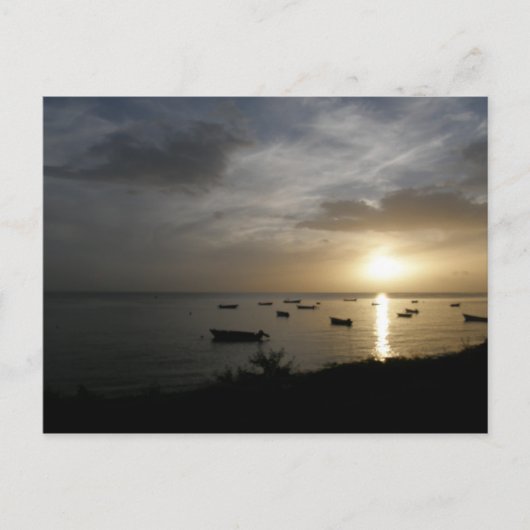 Sunset in Dominica Briefkaart (Voorkant)