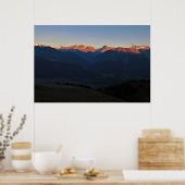 Sunset in Fiescher Valley Poster (Keuken)