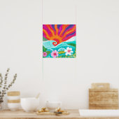Sunset in Fushia-Poster en downloadable Art print (Keuken)