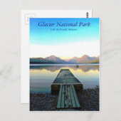 Sunset in Glacier National Park Briefkaart (Voorkant / Achterkant)