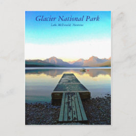 Sunset in Glacier National Park Briefkaart