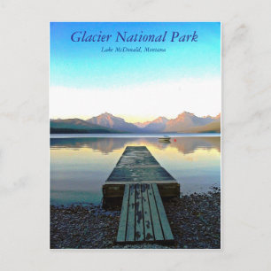 Sunset in Glacier National Park Briefkaart