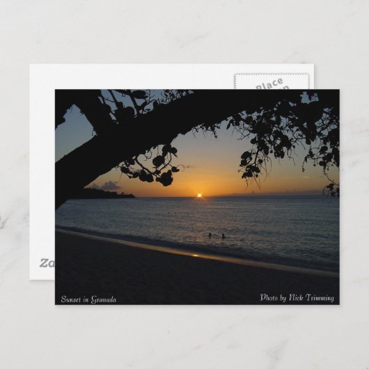 Sunset in Granada Briefkaart (Voorkant / Achterkant)
