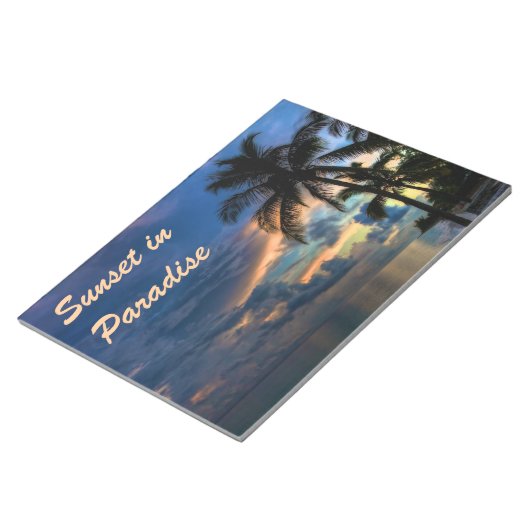 Sunset in het Notitieblok Paradise (Schuin)