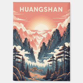 Sunset in Huangshan National Park China Magneet