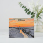 Sunset in Johnson County Iowa USA Briefkaart (Staand voorkant)