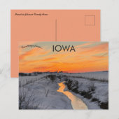Sunset in Johnson County Iowa USA Briefkaart (Voorkant / Achterkant)