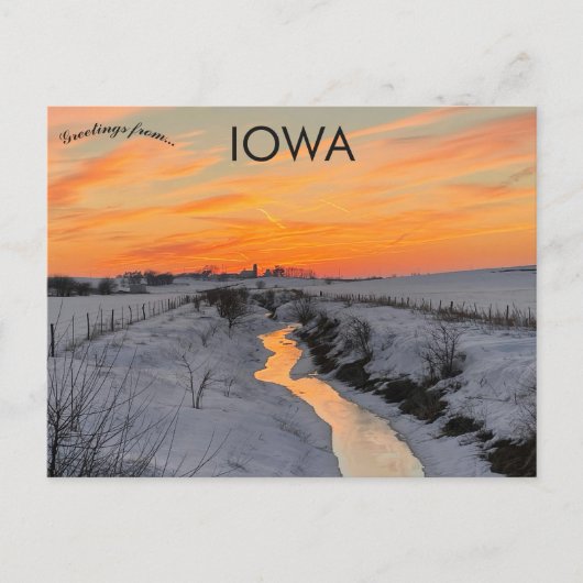 Sunset in Johnson County Iowa USA Briefkaart (Voorkant)
