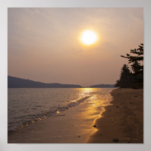 Sunset in Koh Chang in Thailand Poster (Voorkant)