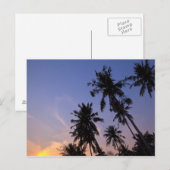 Sunset in Koh Chang Thaise palmbomen Briefkaart (Voorkant / Achterkant)