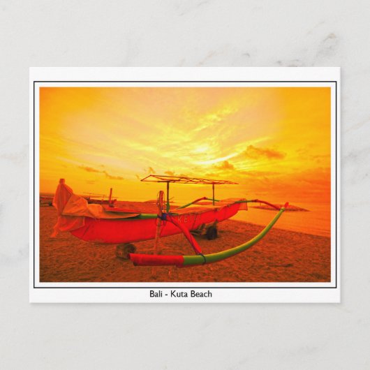 Sunset in Kuta Briefkaart (Voorkant)