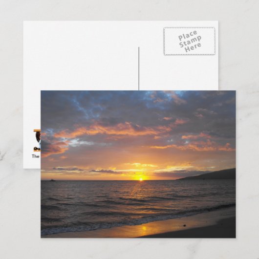 Sunset in Lahaina, Maui, Hawaii Briefkaart (Voorkant / Achterkant)