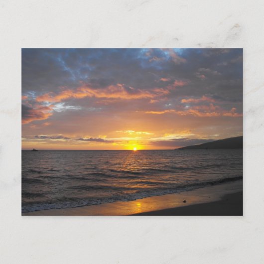 Sunset in Lahaina, Maui, Hawaii Briefkaart (Voorkant)