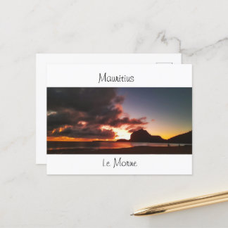 Sunset in Le Morne Mauritius Feestdagenkaart